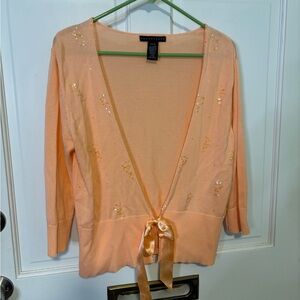 Apostrophe Peach Sequin Sweater